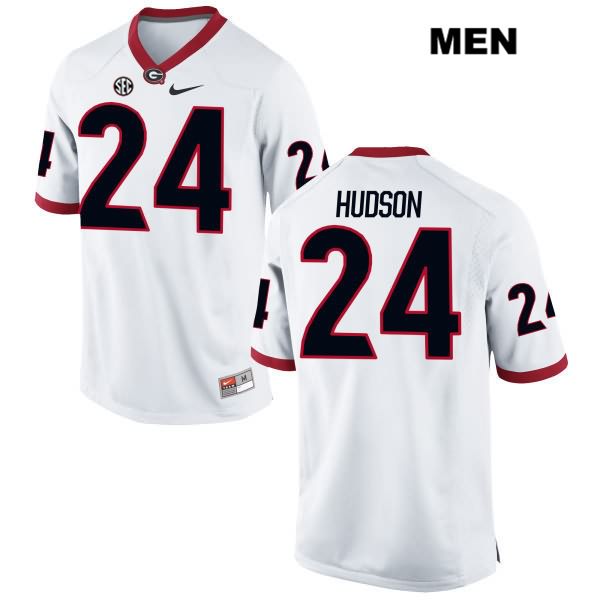 Georgia Bulldogs Men's Prather Hudson #24 NCAA Authentic White Nike Stitched College Football Jersey UUH6156IY